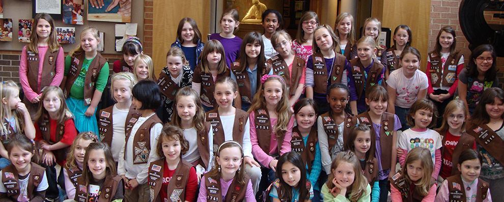 Group of girl scouts