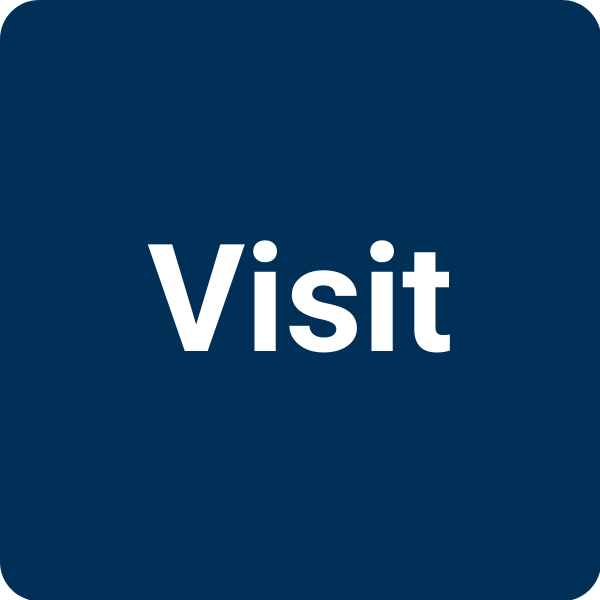 Blue Square Visit Button with the word visit in white
