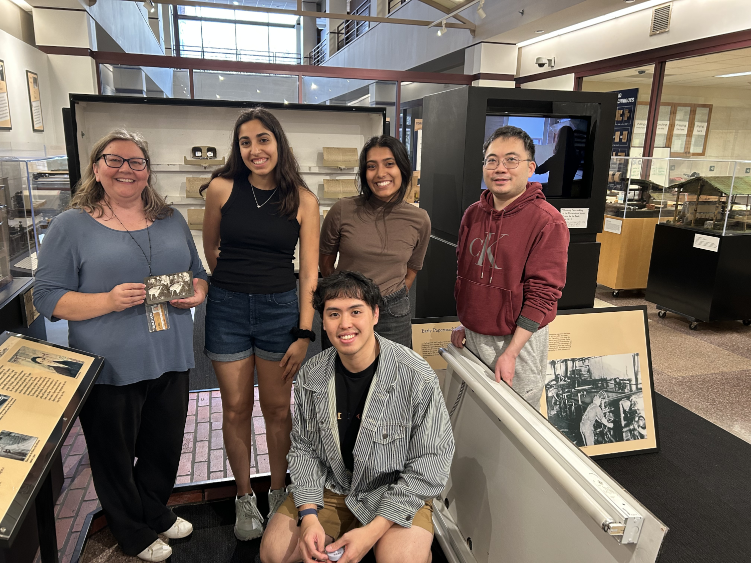 Students and instructor at Paper Museum course