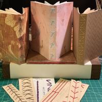 Books with different stitching techniques