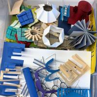 Various different paper folding and cutting technique examples