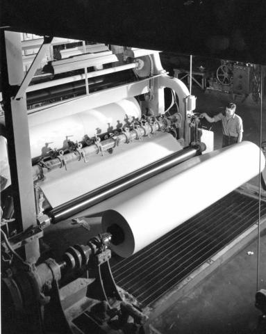 An IPST member running an industrial paper machine