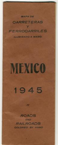 Brown Map cover with Mexico centered