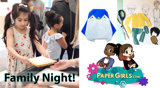 Papermaking, origami, stop motion animation, and the Paper Girls Show.