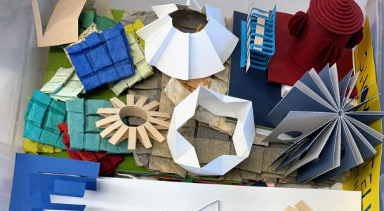 Various different paper folding and cutting technique examples