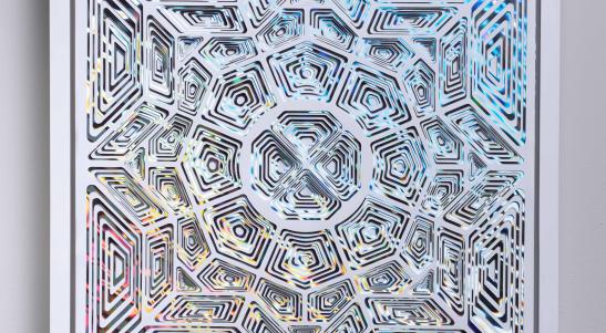 Silver and white layers paper cuts